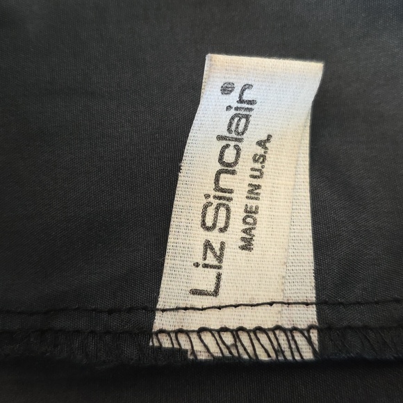 Vintage Black Lace Overlay Open Front Vest By Liz Sinclair - Picture 8 of 9